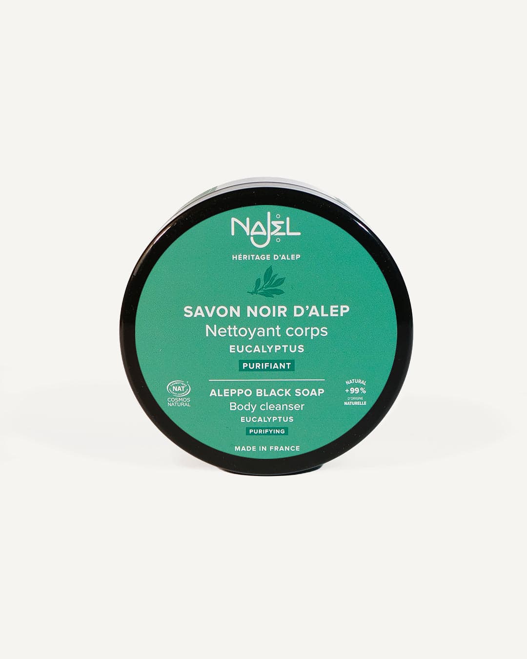 Aleppo schwarze Seife mit Eukalyptus â Körperpeeling â Najel 180 g