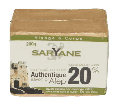 Aleppo Seife – 20% Lorbeeröl und 80% Olivenöl – Saryane 200 g